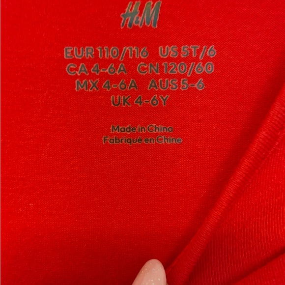 H&M Red Long-Sleeve Tulle Party Dress - Picture 5 of 6